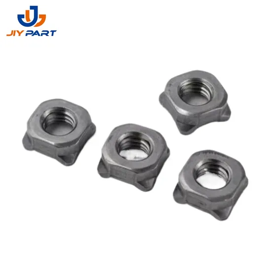 Standard DIN 928 Porca Solda Quadrada Quadratschweißmutter Kohlenstoffstahl Zinkten Sie vier Quadratschweißmutter