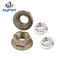 Zinkplattierte Hex -Flanschmuttern Din6923 Kohlenstoffstahl M6 M8 gezackt