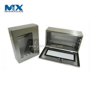 Benutzerdefinierte Blechteile Edelstahl Elektronisches Instrument Biegemiumtafel Gehäuse