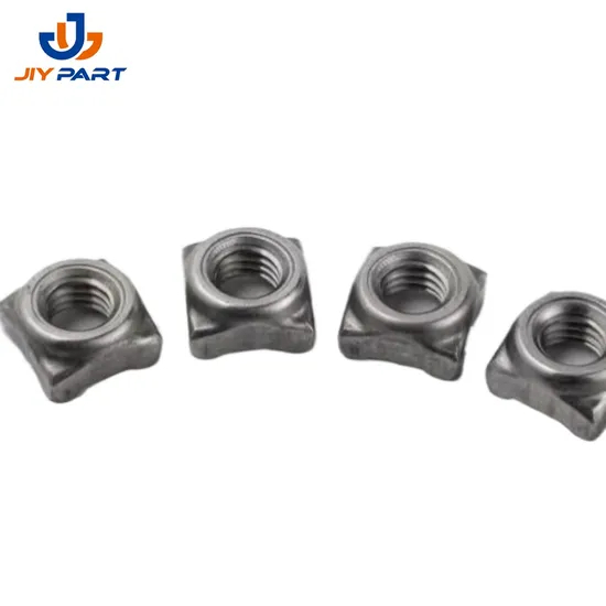 Standard DIN 928 Porca Solda Quadrada Quadratschweißmutter Kohlenstoffstahl Zinkten Sie vier Quadratschweißmutter
