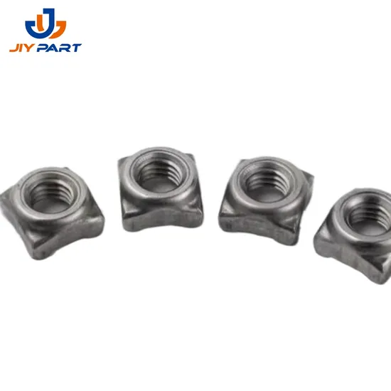 Standard DIN 928 Porca Solda Quadrada Quadratschweißmutter Kohlenstoffstahl Zinkten Sie vier Quadratschweißmutter