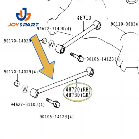 Großhandel China Auto Ersatzteile 52124840Ab Heck untere Steuerarmwiderstandsverbindung