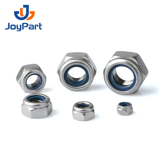 Edelstahl mit niedrigem Preis SS 304 316 A2 A4 Hex Dicke Nylon -Einsatzmutter Din982 M8