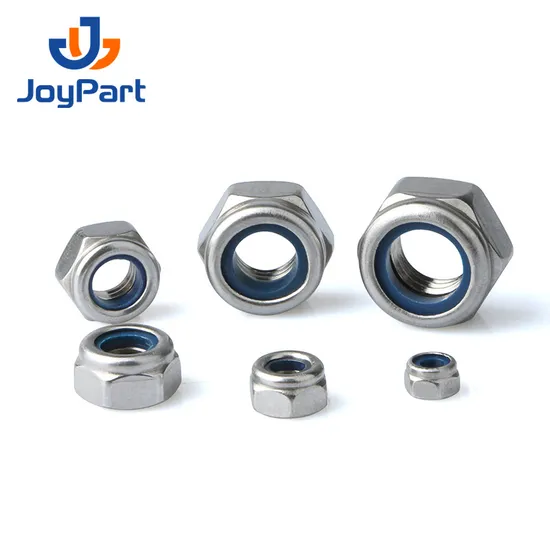 Edelstahl mit niedrigem Preis SS 304 316 A2 A4 Hex Dicke Nylon -Einsatzmutter Din982 M8