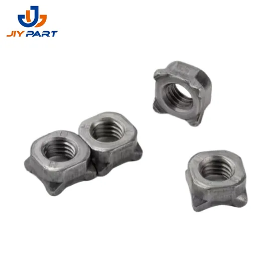 Standard DIN 928 Porca Solda Quadrada Quadratschweißmutter Kohlenstoffstahl Zinkten Sie vier Quadratschweißmutter