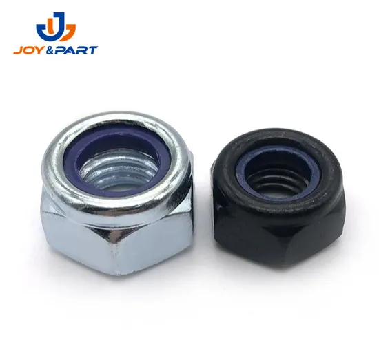 Automatische Befestigungselemente weiße Nylon -Lockmuttern Edelstahl 304 ISO10512