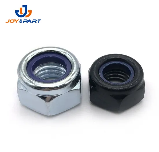 Automatische Befestigungselemente weiße Nylon -Lockmuttern Edelstahl 304 ISO10512