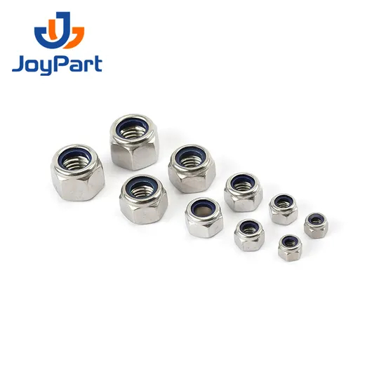 Edelstahl mit niedrigem Preis SS 304 316 A2 A4 Hex Dicke Nylon -Einsatzmutter Din982 M8
