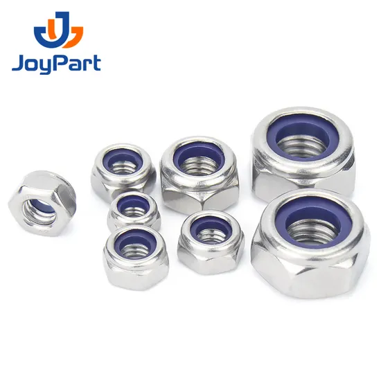 Edelstahl mit niedrigem Preis SS 304 316 A2 A4 Hex Dicke Nylon -Einsatzmutter Din982 M8