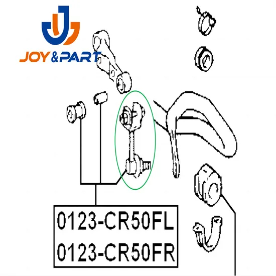 Vordere linke Sway Bar Link Stabilisator Februch 0123-CR50FL 48810-28030